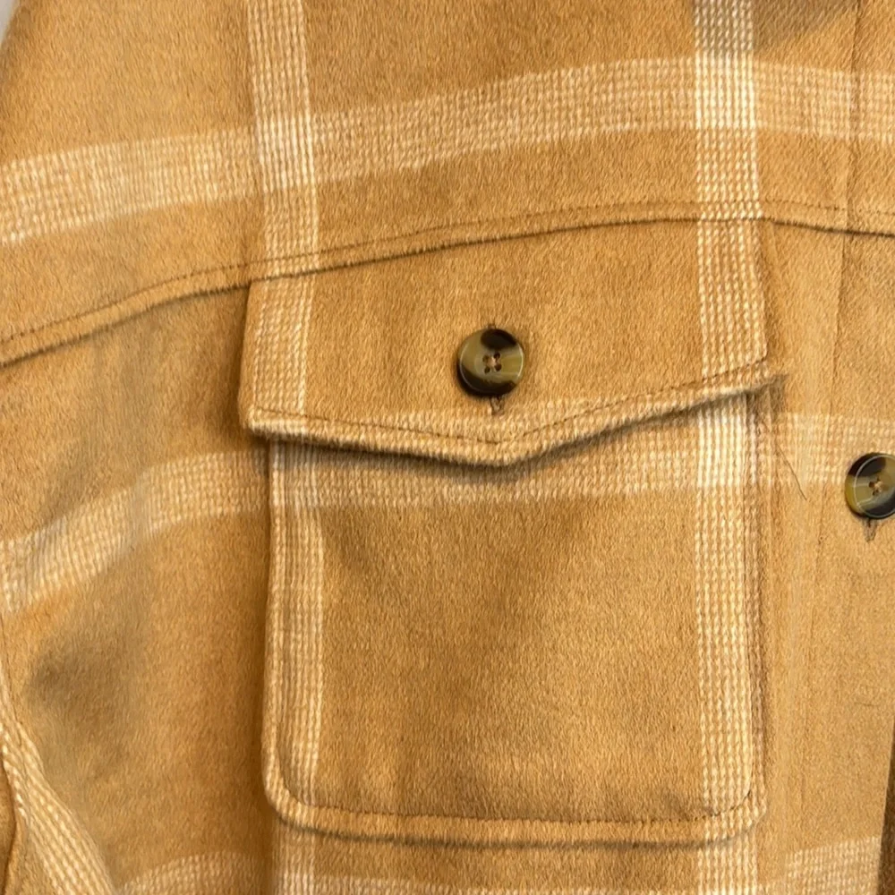 Sonoma Shacket Tan & White Plaid in Sizes 0X, 1X NWT - Picture 4 of 13